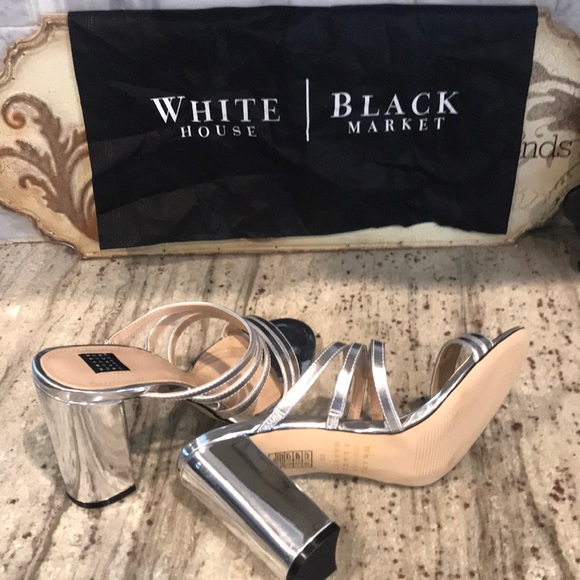 Silver Sandals Size 9 New WHBM - Picture 5 of 7